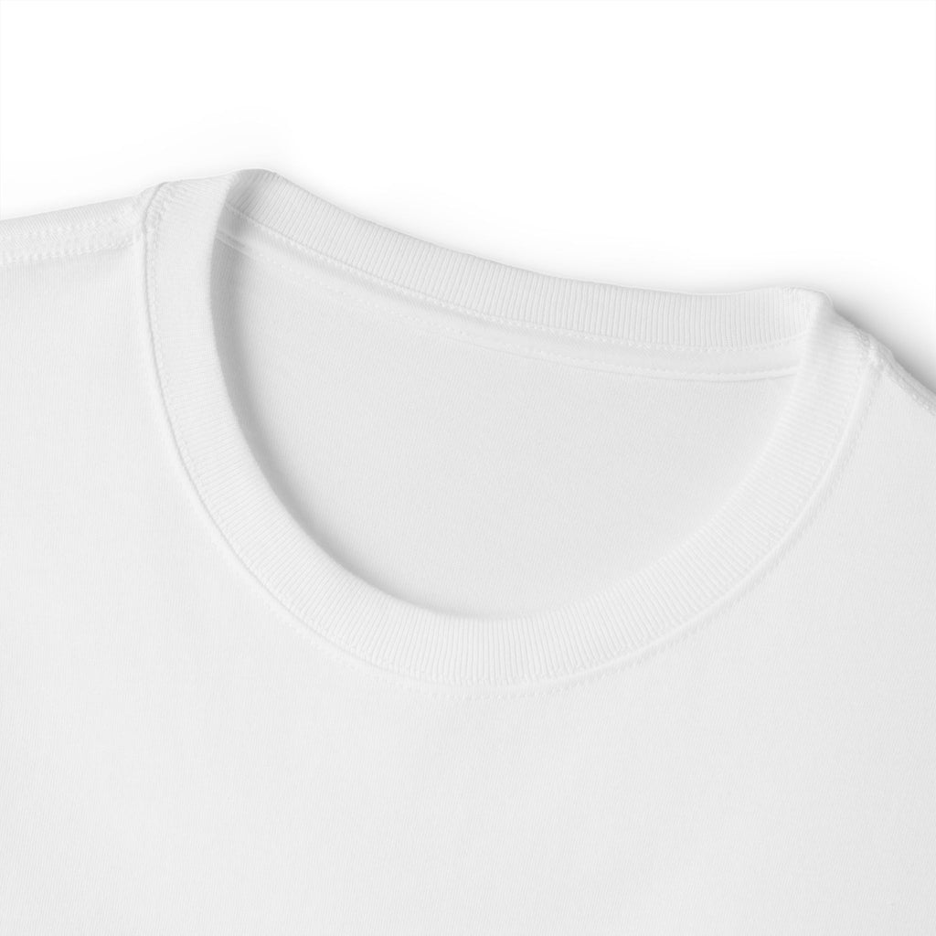 Blanc – T-shirt oversize unisexe Palestine coupe boxy, détail du col côtelé