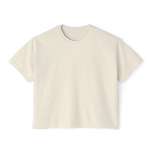 Ivoire – T-shirt boxy pour femme Filastin, vue de face