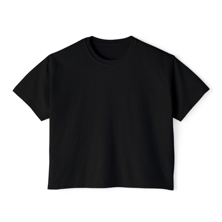 Noir – T-shirt boxy pour femme Palestine, vue de face