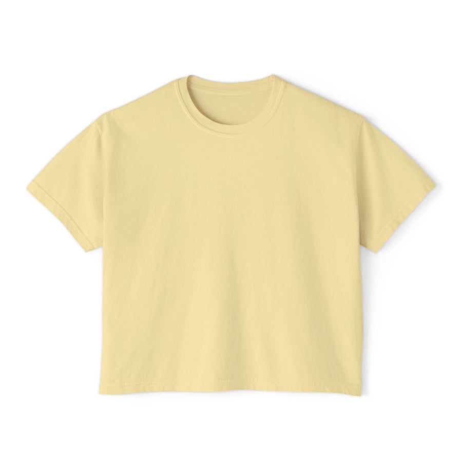 Jaune – T-shirt boxy pour femme Palestine, vue de face