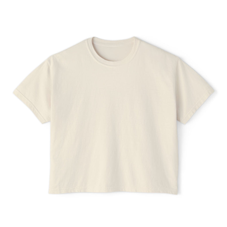 Ivoire – T-shirt boxy pour femme Palestine, vue de face